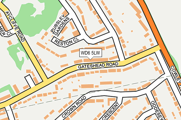 WD6 5LW map - OS OpenMap – Local (Ordnance Survey) WD6 5LW map - OS OpenMap – Local (Ordnance Survey)