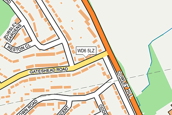 WD6 5LZ map - OS OpenMap – Local (Ordnance Survey) WD6 5LZ map - OS OpenMap – Local (Ordnance Survey)