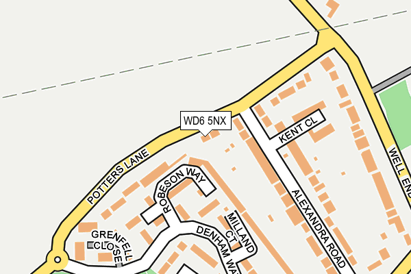 WD6 5NX map - OS OpenMap – Local (Ordnance Survey) WD6 5NX map - OS OpenMap – Local (Ordnance Survey)