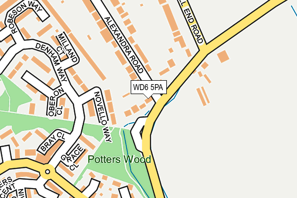 WD6 5PA map - OS OpenMap – Local (Ordnance Survey)
