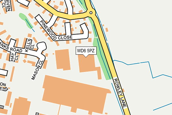 WD6 5PZ map - OS OpenMap – Local (Ordnance Survey) WD6 5PZ map - OS OpenMap – Local (Ordnance Survey)
