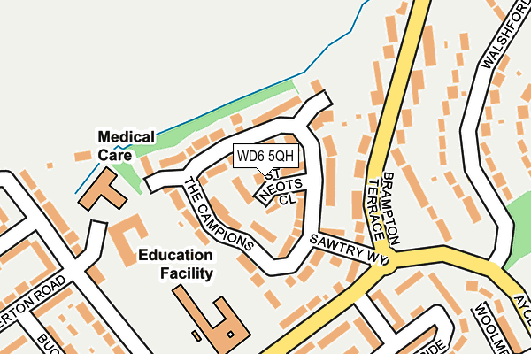 WD6 5QH map - OS OpenMap – Local (Ordnance Survey) WD6 5QH map - OS OpenMap – Local (Ordnance Survey)