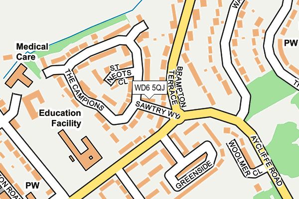 WD6 5QJ map - OS OpenMap – Local (Ordnance Survey) WD6 5QJ map - OS OpenMap – Local (Ordnance Survey)