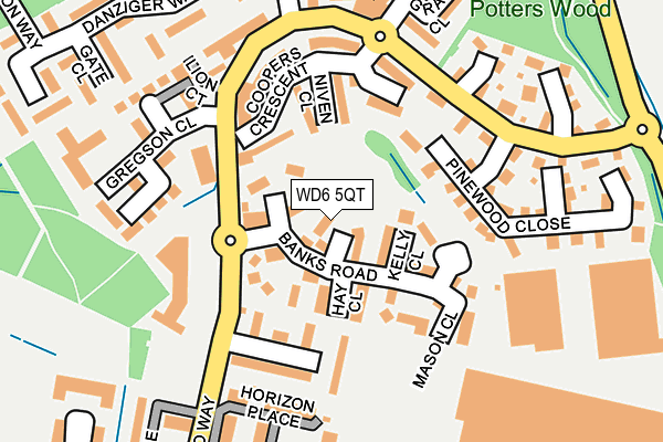 WD6 5QT map - OS OpenMap – Local (Ordnance Survey) WD6 5QT map - OS OpenMap – Local (Ordnance Survey)