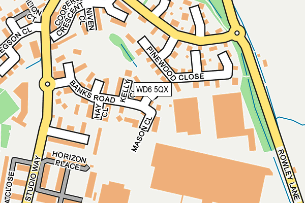WD6 5QX map - OS OpenMap – Local (Ordnance Survey) WD6 5QX map - OS OpenMap – Local (Ordnance Survey)