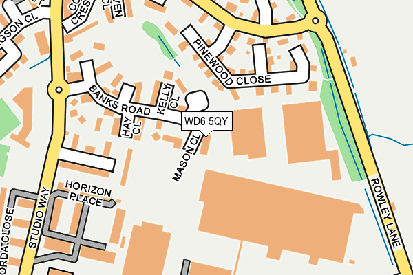 WD6 5QY map - OS OpenMap – Local (Ordnance Survey) WD6 5QY map - OS OpenMap – Local (Ordnance Survey)