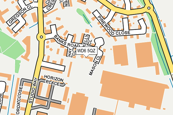 WD6 5QZ map - OS OpenMap – Local (Ordnance Survey) WD6 5QZ map - OS OpenMap – Local (Ordnance Survey)