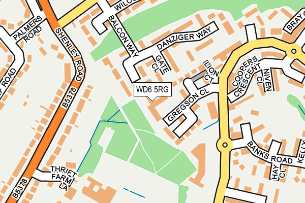 WD6 5RG map - OS OpenMap – Local (Ordnance Survey) WD6 5RG map - OS OpenMap – Local (Ordnance Survey)