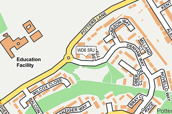WD6 5RJ map - OS OpenMap – Local (Ordnance Survey) WD6 5RJ map - OS OpenMap – Local (Ordnance Survey)