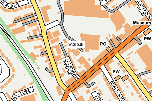 WD6 9JE map - OS OpenMap – Local (Ordnance Survey) WD6 9JE map - OS OpenMap – Local (Ordnance Survey)