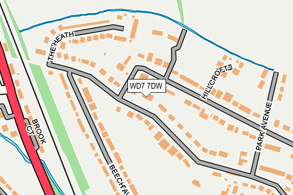 WD7 7DW map - OS OpenMap – Local (Ordnance Survey) WD7 7DW map - OS OpenMap – Local (Ordnance Survey)