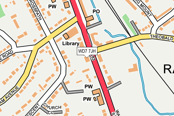 WD7 7JH map - OS OpenMap – Local (Ordnance Survey) WD7 7JH map - OS OpenMap – Local (Ordnance Survey)