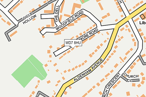 WD7 8HU map - OS OpenMap – Local (Ordnance Survey) WD7 8HU map - OS OpenMap – Local (Ordnance Survey)