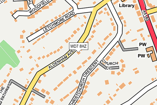 WD7 8HZ map - OS OpenMap – Local (Ordnance Survey) WD7 8HZ map - OS OpenMap – Local (Ordnance Survey)