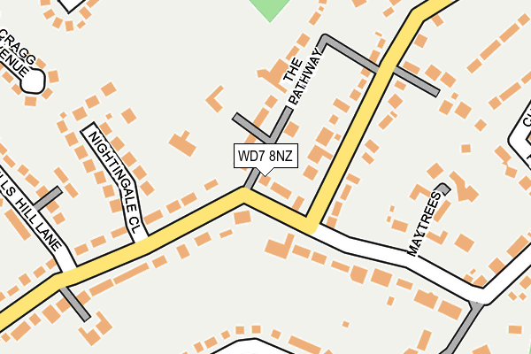 WD7 8NZ map - OS OpenMap – Local (Ordnance Survey) WD7 8NZ map - OS OpenMap – Local (Ordnance Survey)