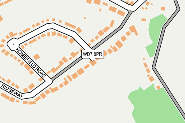 WD7 8PR map - OS OpenMap – Local (Ordnance Survey) WD7 8PR map - OS OpenMap – Local (Ordnance Survey)