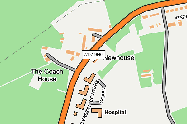WD7 9HG map - OS OpenMap – Local (Ordnance Survey) WD7 9HG map - OS OpenMap – Local (Ordnance Survey)