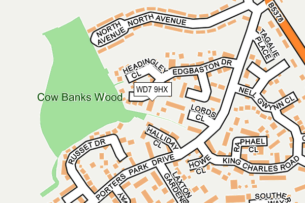 WD7 9HX map - OS OpenMap – Local (Ordnance Survey) WD7 9HX map - OS OpenMap – Local (Ordnance Survey)