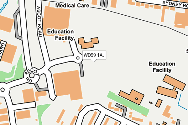 WD99 1AJ map - OS OpenMap – Local (Ordnance Survey) WD99 1AJ map - OS OpenMap – Local (Ordnance Survey)