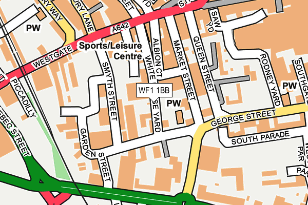 WF1 1BB map - OS OpenMap – Local (Ordnance Survey) WF1 1BB map - OS OpenMap – Local (Ordnance Survey)