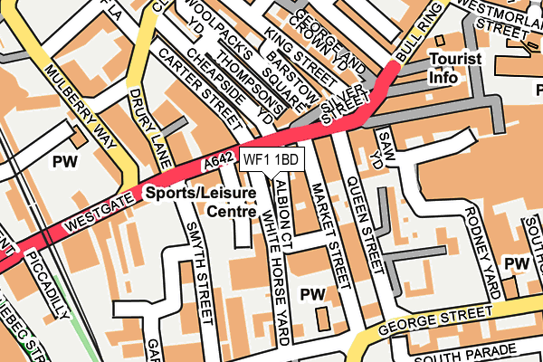 WF1 1BD map - OS OpenMap – Local (Ordnance Survey) WF1 1BD map - OS OpenMap – Local (Ordnance Survey)