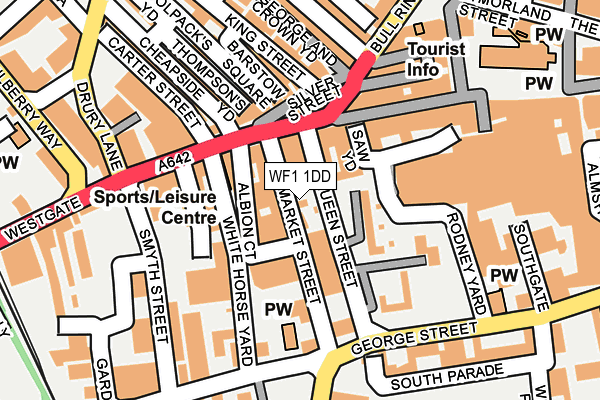 WF1 1DD map - OS OpenMap – Local (Ordnance Survey) WF1 1DD map - OS OpenMap – Local (Ordnance Survey)
