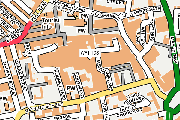 WF1 1DS map - OS OpenMap – Local (Ordnance Survey) WF1 1DS map - OS OpenMap – Local (Ordnance Survey)