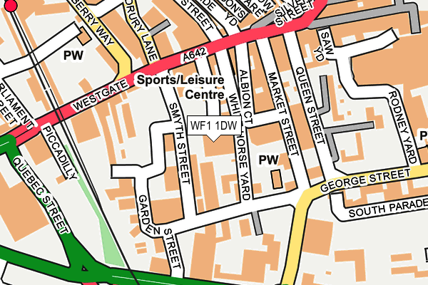 WF1 1DW map - OS OpenMap – Local (Ordnance Survey) WF1 1DW map - OS OpenMap – Local (Ordnance Survey)