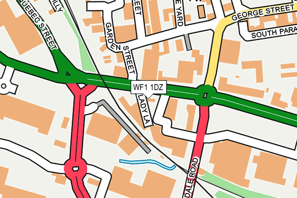 WF1 1DZ map - OS OpenMap – Local (Ordnance Survey) WF1 1DZ map - OS OpenMap – Local (Ordnance Survey)