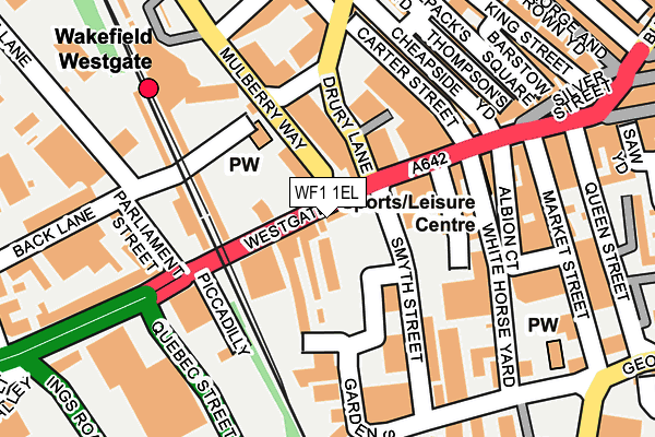 WF1 1EL map - OS OpenMap – Local (Ordnance Survey) WF1 1EL map - OS OpenMap – Local (Ordnance Survey)