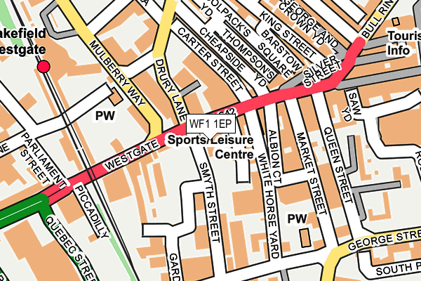 WF1 1EP map - OS OpenMap – Local (Ordnance Survey) WF1 1EP map - OS OpenMap – Local (Ordnance Survey)