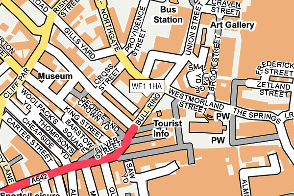 WF1 1HA map - OS OpenMap – Local (Ordnance Survey) WF1 1HA map - OS OpenMap – Local (Ordnance Survey)