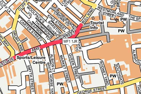 WF1 1JR map - OS OpenMap – Local (Ordnance Survey) WF1 1JR map - OS OpenMap – Local (Ordnance Survey)