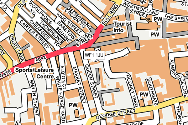 WF1 1JU map - OS OpenMap – Local (Ordnance Survey) WF1 1JU map - OS OpenMap – Local (Ordnance Survey)