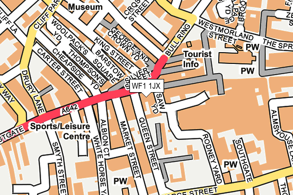 WF1 1JX map - OS OpenMap – Local (Ordnance Survey) WF1 1JX map - OS OpenMap – Local (Ordnance Survey)