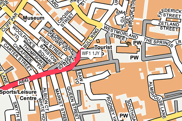 WF1 1JY map - OS OpenMap – Local (Ordnance Survey) WF1 1JY map - OS OpenMap – Local (Ordnance Survey)
