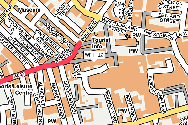 WF1 1JZ map - OS OpenMap – Local (Ordnance Survey) WF1 1JZ map - OS OpenMap – Local (Ordnance Survey)