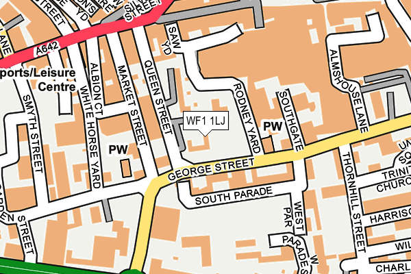 WF1 1LJ map - OS OpenMap – Local (Ordnance Survey) WF1 1LJ map - OS OpenMap – Local (Ordnance Survey)