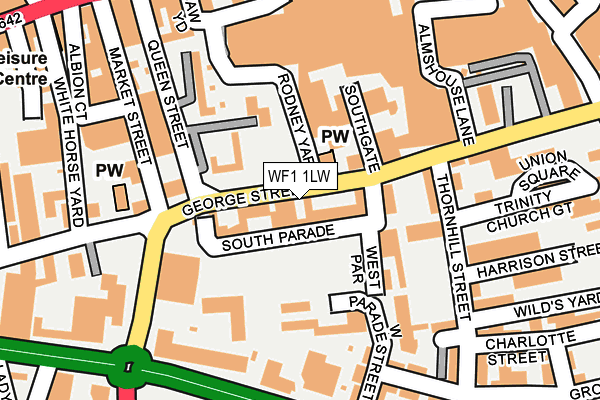 WF1 1LW map - OS OpenMap – Local (Ordnance Survey) WF1 1LW map - OS OpenMap – Local (Ordnance Survey)
