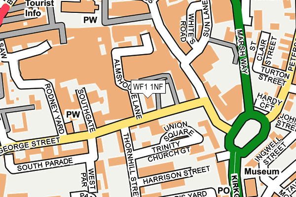WF1 1NF map - OS OpenMap – Local (Ordnance Survey) WF1 1NF map - OS OpenMap – Local (Ordnance Survey)