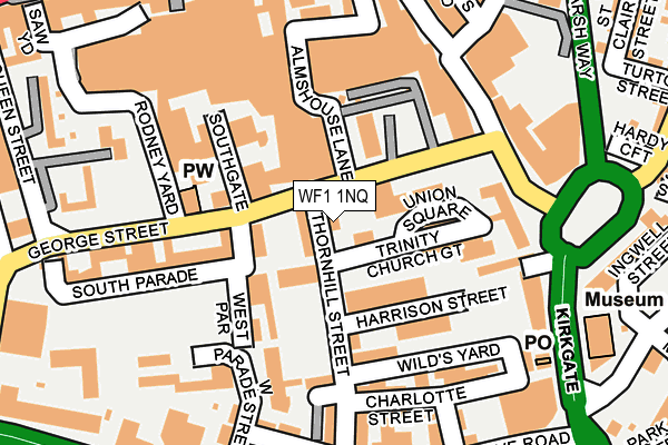 WF1 1NQ map - OS OpenMap – Local (Ordnance Survey) WF1 1NQ map - OS OpenMap – Local (Ordnance Survey)