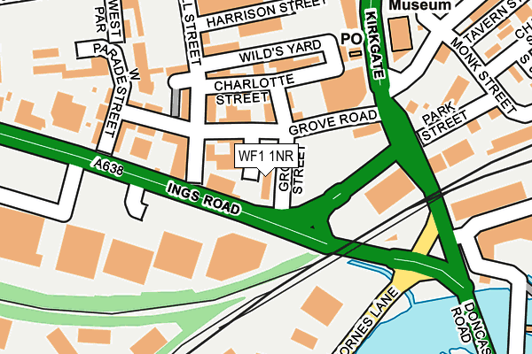 WF1 1NR map - OS OpenMap – Local (Ordnance Survey) WF1 1NR map - OS OpenMap – Local (Ordnance Survey)