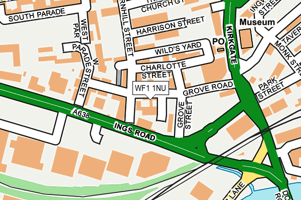 WF1 1NU map - OS OpenMap – Local (Ordnance Survey) WF1 1NU map - OS OpenMap – Local (Ordnance Survey)