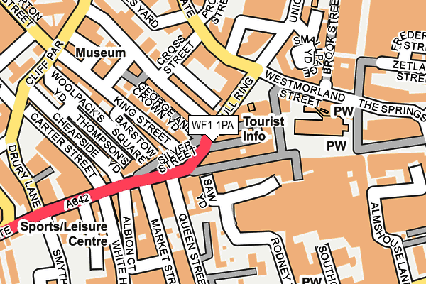 WF1 1PA map - OS OpenMap – Local (Ordnance Survey) WF1 1PA map - OS OpenMap – Local (Ordnance Survey)