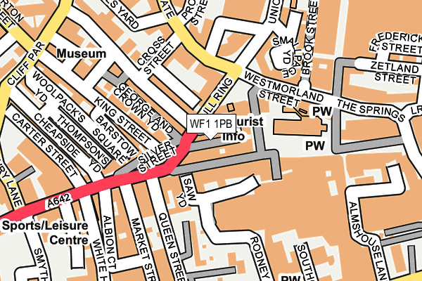 WF1 1PB map - OS OpenMap – Local (Ordnance Survey) WF1 1PB map - OS OpenMap – Local (Ordnance Survey)
