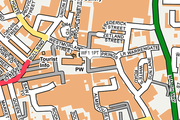 WF1 1PT map - OS OpenMap – Local (Ordnance Survey) WF1 1PT map - OS OpenMap – Local (Ordnance Survey)