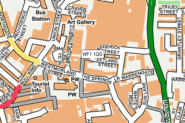 WF1 1QG map - OS OpenMap – Local (Ordnance Survey) WF1 1QG map - OS OpenMap – Local (Ordnance Survey)