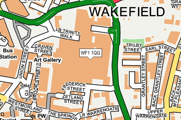 WF1 1QQ map - OS OpenMap – Local (Ordnance Survey) WF1 1QQ map - OS OpenMap – Local (Ordnance Survey)