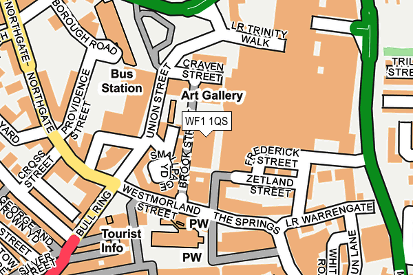 WF1 1QS map - OS OpenMap – Local (Ordnance Survey) WF1 1QS map - OS OpenMap – Local (Ordnance Survey)