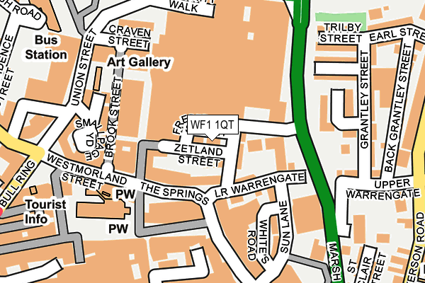 WF1 1QT map - OS OpenMap – Local (Ordnance Survey) WF1 1QT map - OS OpenMap – Local (Ordnance Survey)